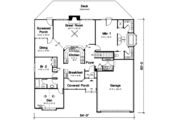 Traditional Style House Plan - 3 Beds 2 Baths 1771 Sq/Ft Plan #312-517 