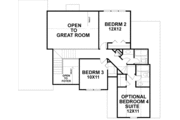 European Style House Plan - 3 Beds 3.5 Baths 1871 Sq/Ft Plan #56-144 