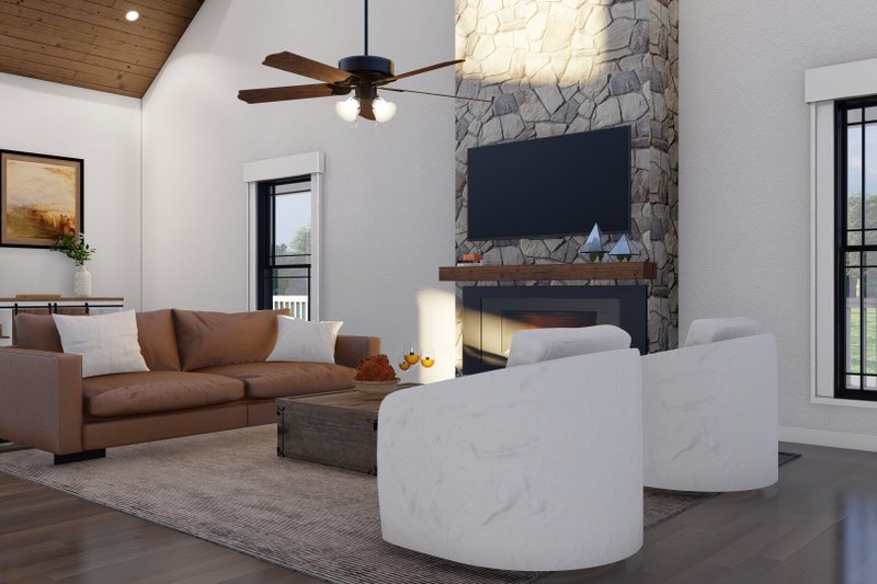 House Plan Design - Interior - Family Room 1 for Country House Plan #923-30 - 4 bed, 3.5 bath
