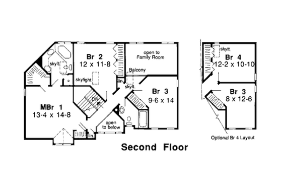 Floor Plan - Upper Floor for Traditional House Plan #312-808 - 3 bed, 2.5 bath