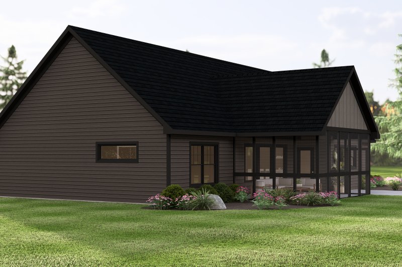 House Design - Exterior - Rear Elevation for Ranch House Plan #1064-339 - 2 bed, 2.5 bath