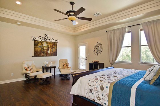 Interior - Master Bedroom 1 for European House Plan #80-192 - 3 bed, 3.5 bath