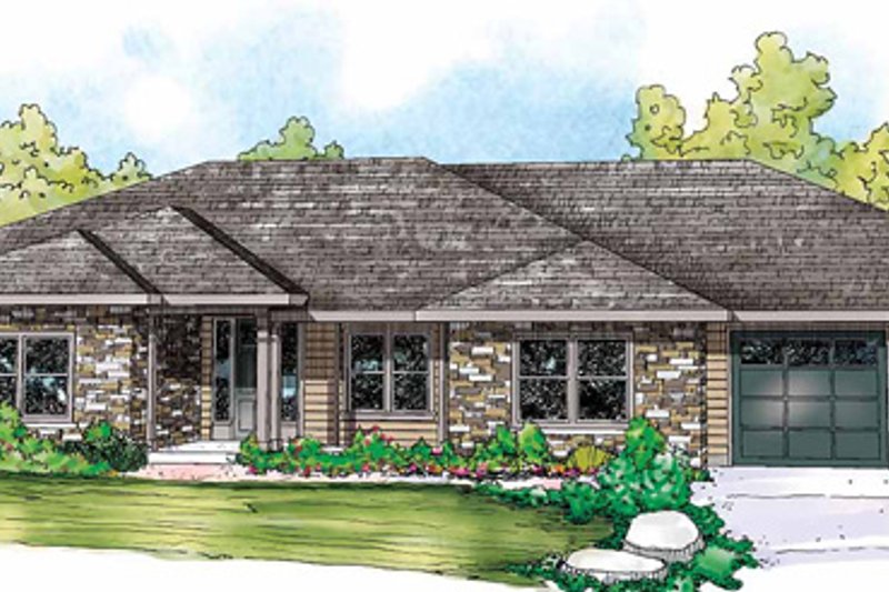 Home Plan - Ranch Exterior - Front Elevation Plan #124-856