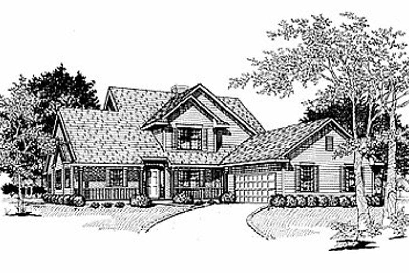 Dream House Plan - Traditional Exterior - Front Elevation Plan #70-319