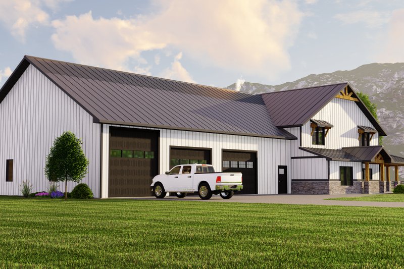 Architectural House Design - Exterior - Other Elevation for Barndominium House Plan #1064-194 - 3 bed, 3 bath