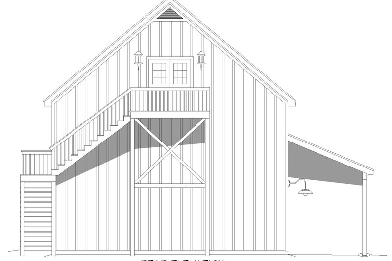 Dream House Plan - Exterior - Rear Elevation for Country House Plan #932-870, 1.5 bath