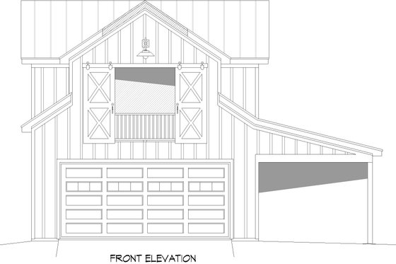 Exterior - Front Elevation 3 for Country House Plan #932-355, 1 bath