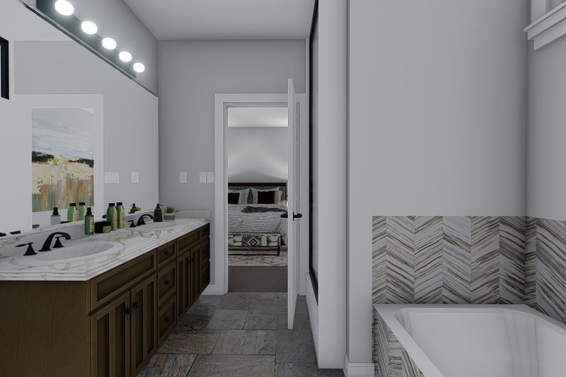 House Plan Design - Interior - Master Bathroom 1 for Craftsman House Plan #1060-52 - 4 bed, 2.5 bath
