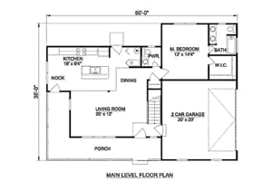 Floor Plan - Main Floor for Country House Plan #116-251 - 4 bed, 2.5 bath