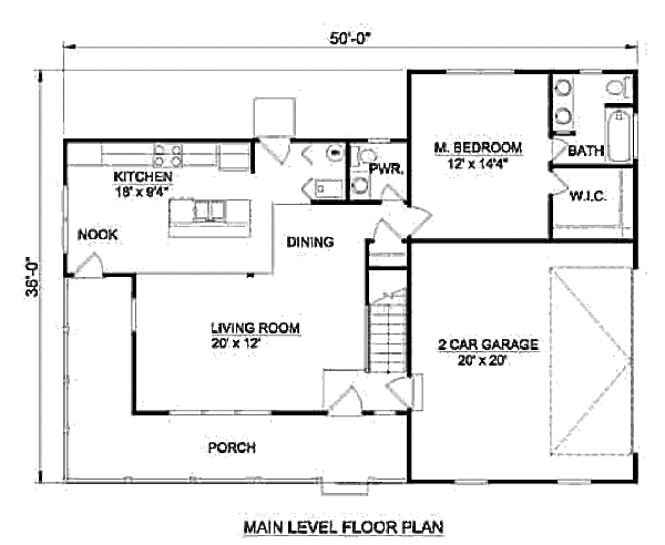 Country Floor Plan - Main Floor Plan #116-251