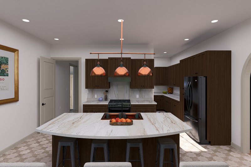 House Design - Interior - Kitchen 2 for Mediterranean House Plan #1060-255 - 3 bed, 2.5 bath
