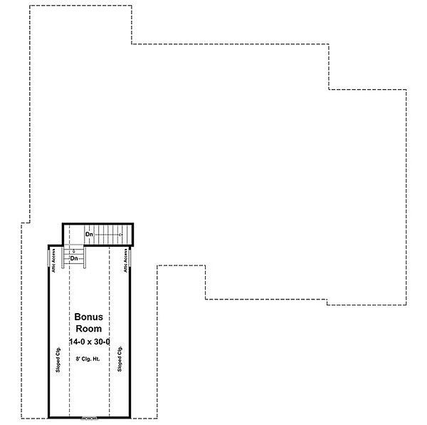 Traditional house plan Country Design upper floor plan