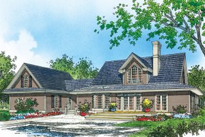 Exterior - Rear Elevation for Country House Plan #929-1062 - 3 bed, 2.5 bath