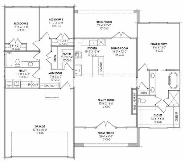 Architectural House Design - Modern Floor Plan - Main Floor Plan #1096-179