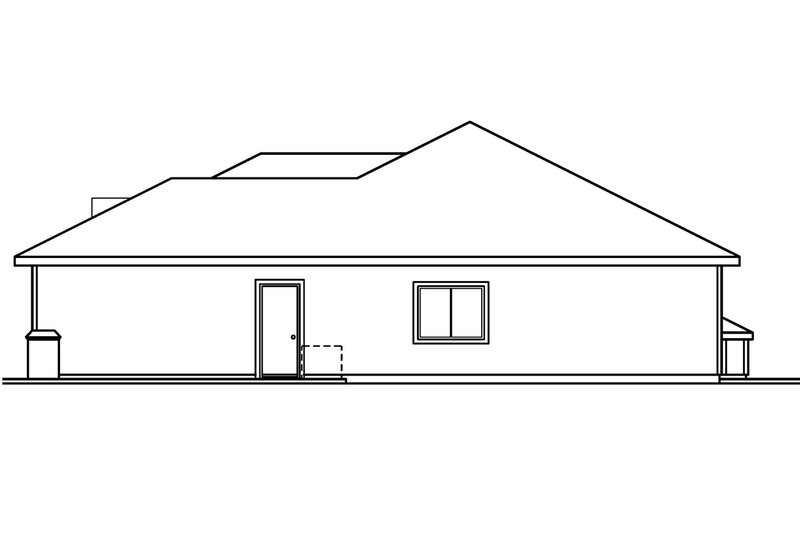 House Plan Design - Exterior - Other Elevation 1 for Ranch House Plan #124-385 - 3 bed, 2 bath