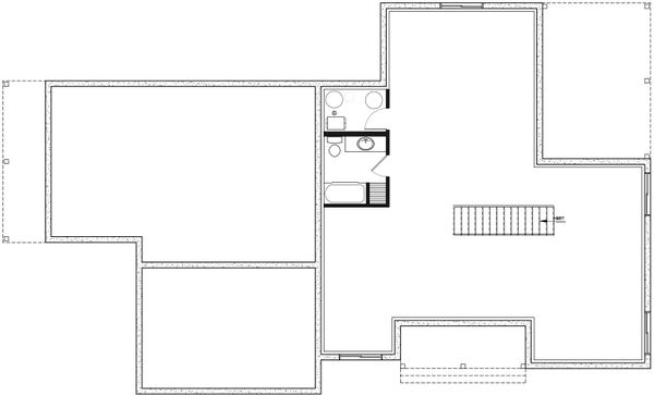House Design - Farmhouse Floor Plan - Lower Floor Plan #23-2738