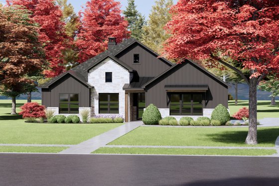 Exterior - Front Elevation 6 for Traditional House Plan #1096-87 - 4 bed, 3 bath
