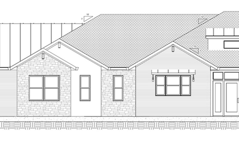 Architectural House Design - Optional Side Loading Left Elevation