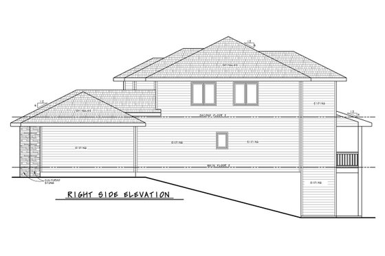Exterior - Front Elevation 3 for Traditional House Plan #20-2457 - 5 bed, 3.5 bath