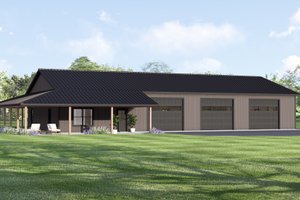 House Plan Design - Barndominium Exterior - Front Elevation Plan #1064-445