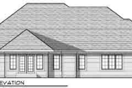 Exterior - Rear Elevation for Traditional House Plan #70-833 - 3 bed, 2 bath