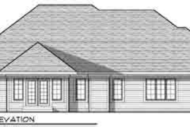 Dream House Plan - Exterior - Rear Elevation for Traditional House Plan #70-833 - 3 bed, 2 bath