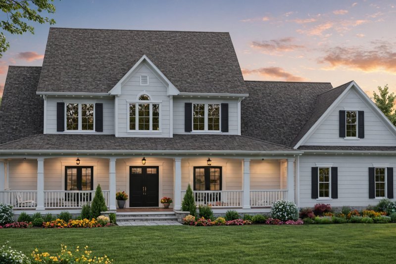 Dream House Plan - Exterior - Front Elevation 2 for Farmhouse House Plan #21-658 - 4 bed, 3.5 bath
