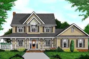 Home Plan - Country Exterior - Front Elevation Plan #11-217