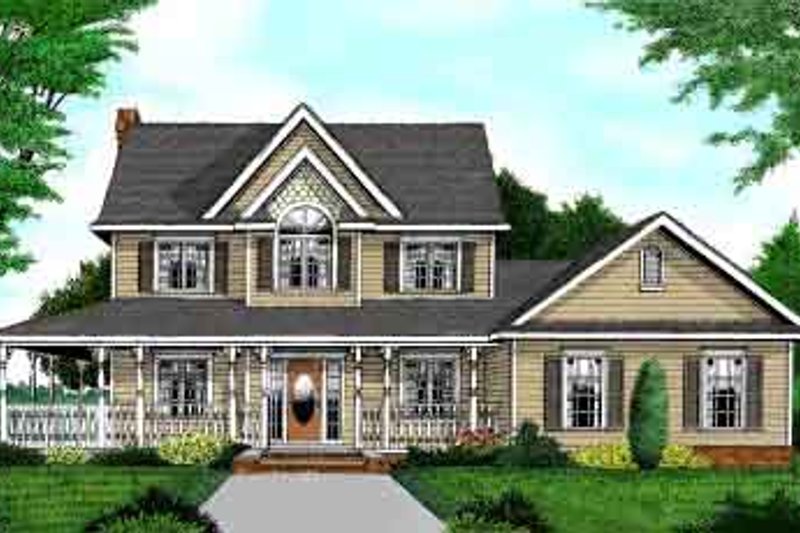 Dream House Plan - Country Exterior - Front Elevation Plan #11-217