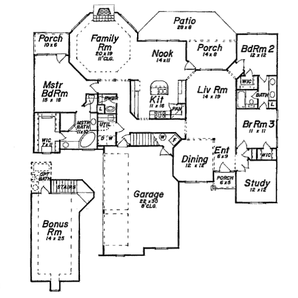 Dream House Plan - European Floor Plan - Main Floor Plan #52-121