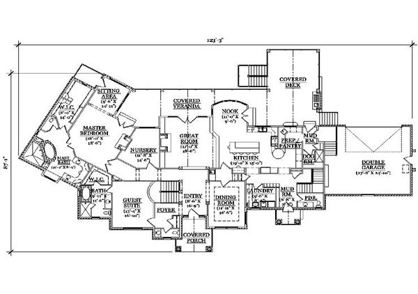 Traditional Floor Plan - Main Floor Plan #5-339