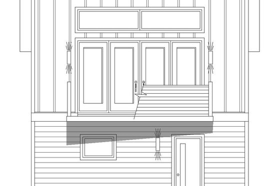 Exterior - Front Elevation 3 for Contemporary House Plan #932-177, 1 bath