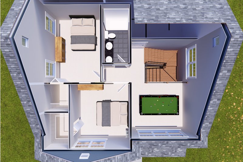 House Plan Design - Floor Plan - Upper Floor for Cottage House Plan #513-2263 - 3 bed, 2.5 bath