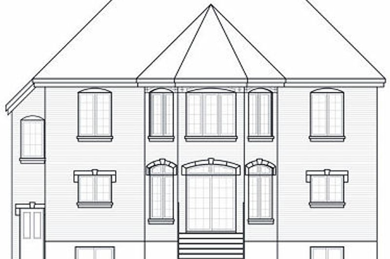 House Plan Design - Exterior - Rear Elevation for European House Plan #23-865 - 4 bed, 3 bath