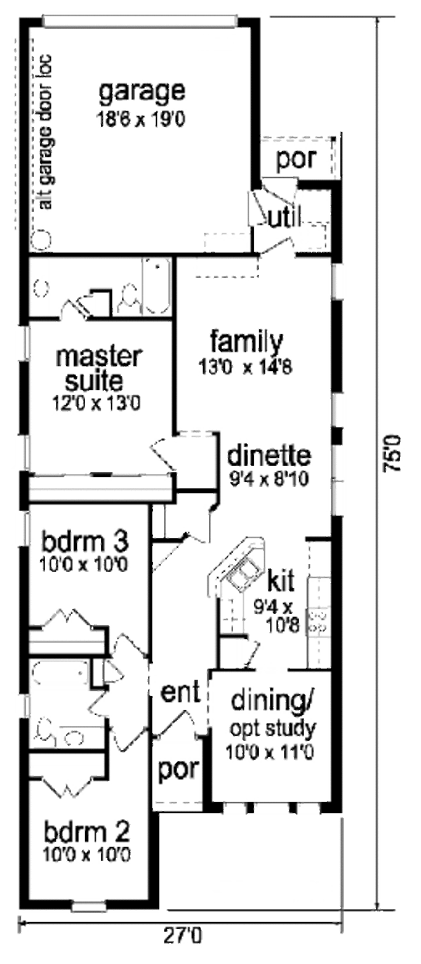 Traditional Floor Plan - Main Floor Plan #84-305