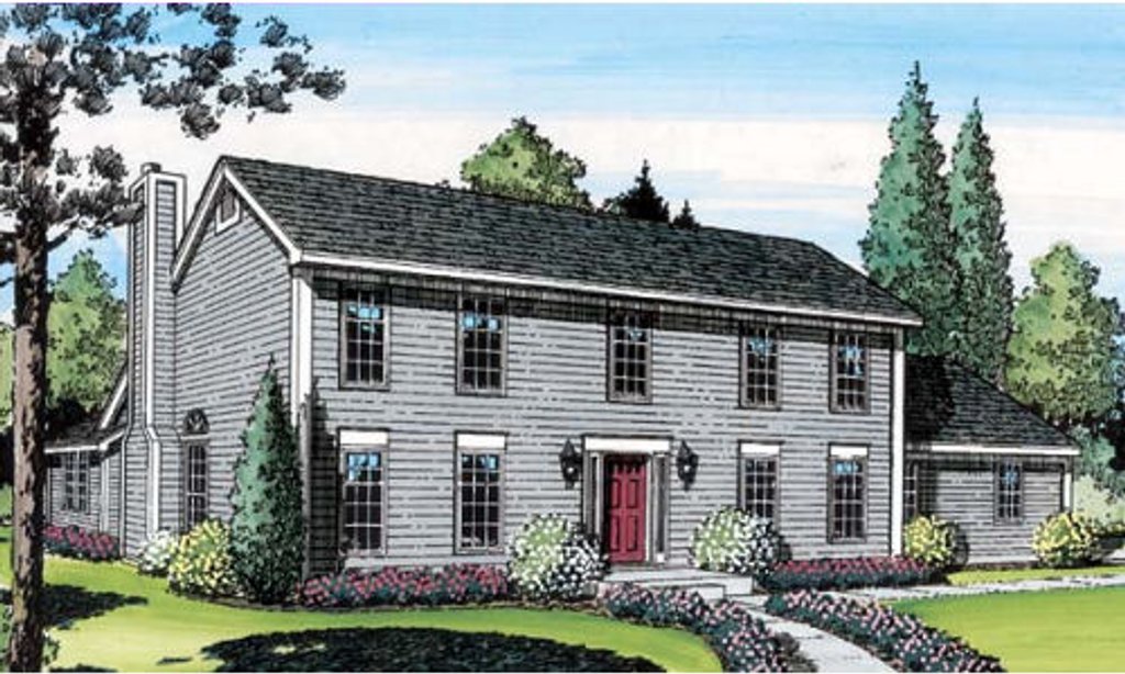 Exterior - Front Elevation 2 for Traditional House Plan #312-793 - 3 bed, 2.5 bath
