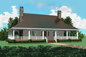 Country Exterior - Front Elevation Plan #81-262