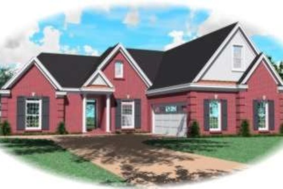 Exterior - Front Elevation for Traditional House Plan #81-1100 - 3 bed, 3 bath