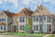 Victorian Style House Plan - 2 Beds 2.5 Baths 1614 Sq/Ft Plan #410-292 