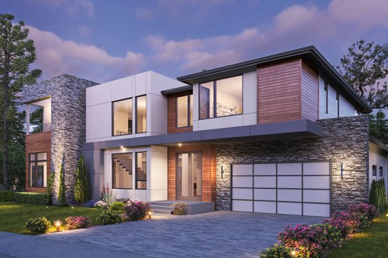 Exterior - Other Elevation for Contemporary House Plan #1066-255 - 6 bed, 5.5 bath