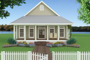 Cottage Style House Plan - 2 Beds 2 Baths 1292 Sq/Ft Plan #44-165 ...