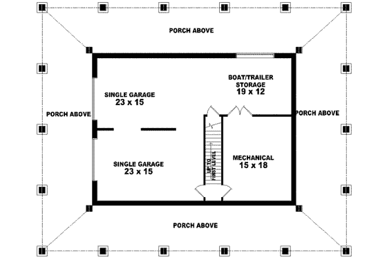 Floor Plan - Other Floor for Southern House Plan #81-733 - 3 bed, 2.5 bath