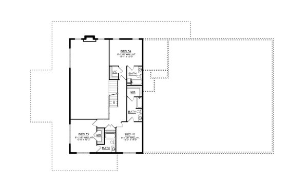 Barndominium Floor Plan - Upper Floor Plan #1064-375