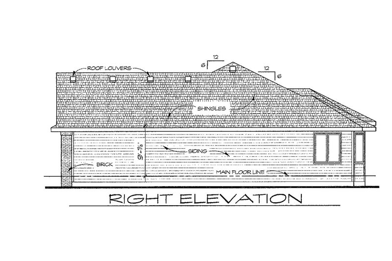Home Plan - Exterior - Other Elevation 1 for Traditional House Plan #20-2099 - 2 bed, 2 bath