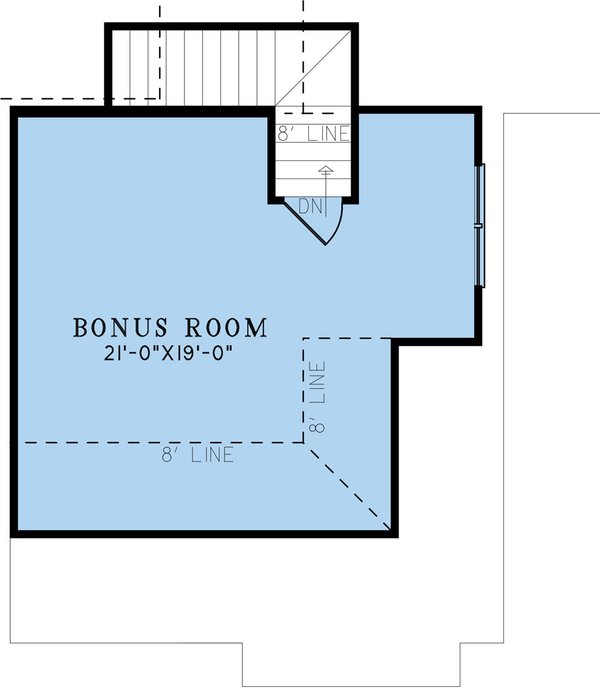 House Blueprint - European Floor Plan - Upper Floor Plan #923-301