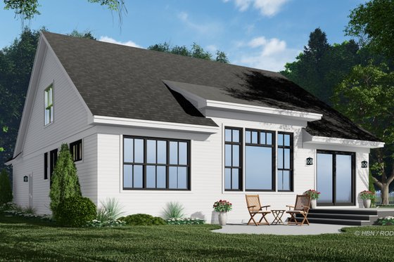 Exterior - Rear Elevation for Farmhouse House Plan #51-1324 - 4 bed, 3 bath