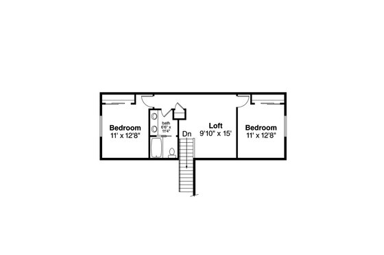 Floor Plan - Upper Floor for Traditional House Plan #124-1047 - 3 bed, 3 bath