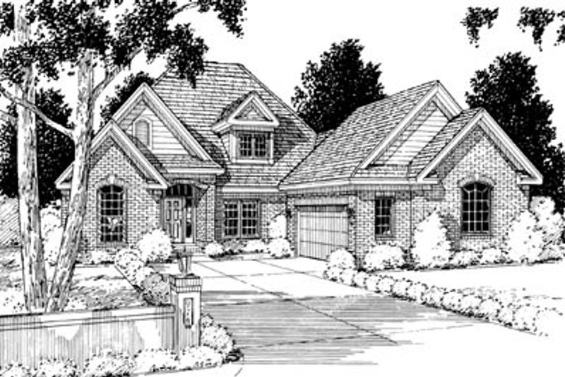 Architectural House Design - Traditional Exterior - Front Elevation Plan #20-229