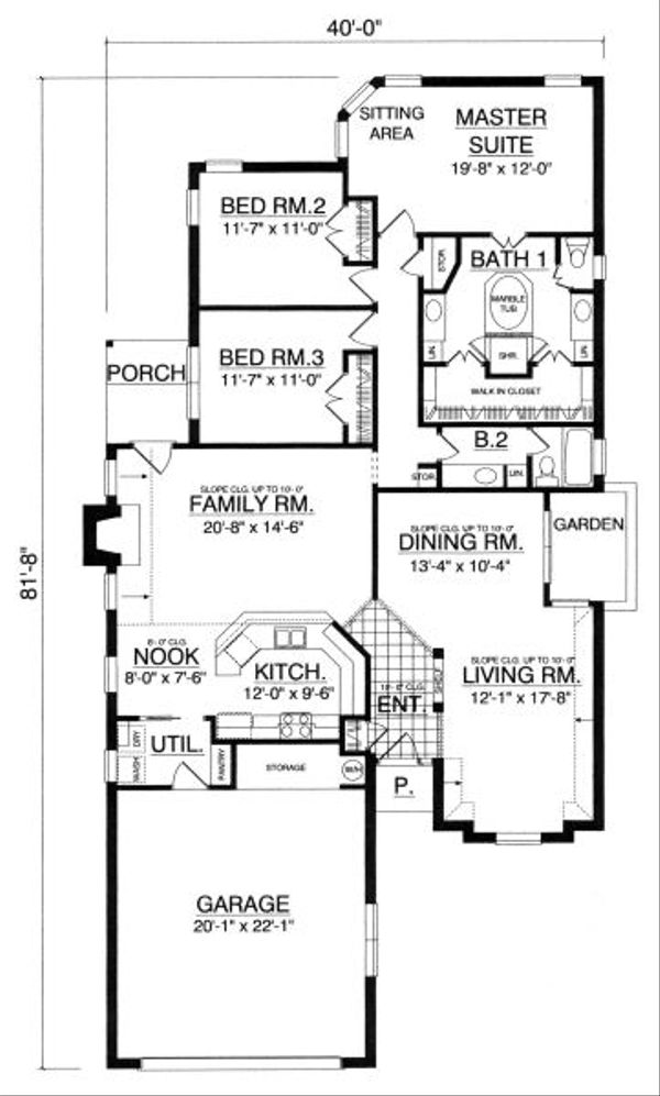 Home Plan - Cottage Floor Plan - Main Floor Plan #40-381
