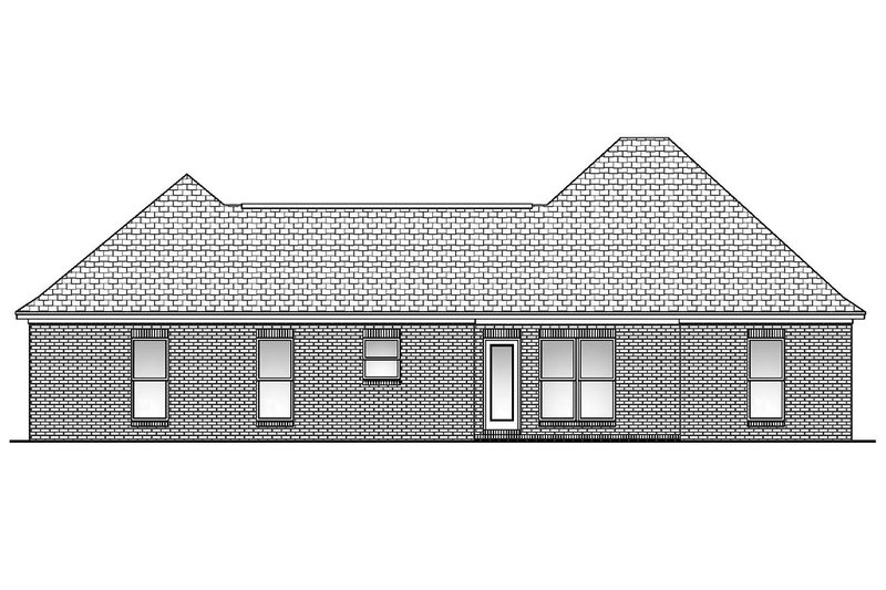 Dream House Plan - Exterior - Rear Elevation for European House Plan #430-53 - 3 bed, 2 bath